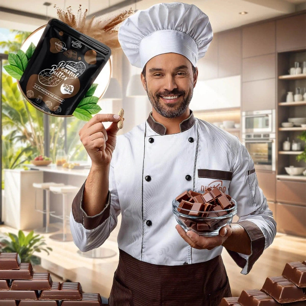Nustino – Maapähkinävoi jauheena – Chocolate (ei lisättyä sokeria) 400 g