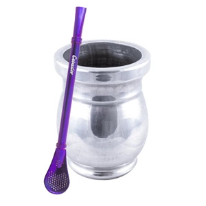 Palo Santo Mate kuppi + Bombilla Gringo Violet (violetti)