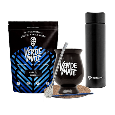 Set Yerba Verde Mate MAS IQ 500g termospullo Kurpitsa