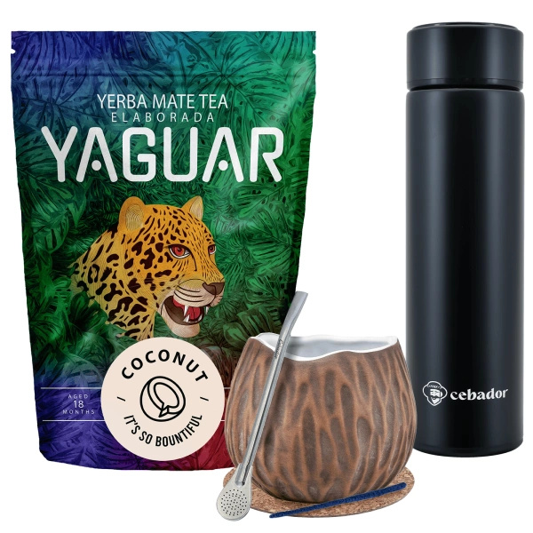 Yerba Mate Yaguar Coconut 500g calabash termospullosetti
