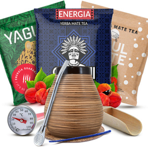 Yerba Mate -setti: näytteet 3x50g + Hunaja-kuppi + bombilla