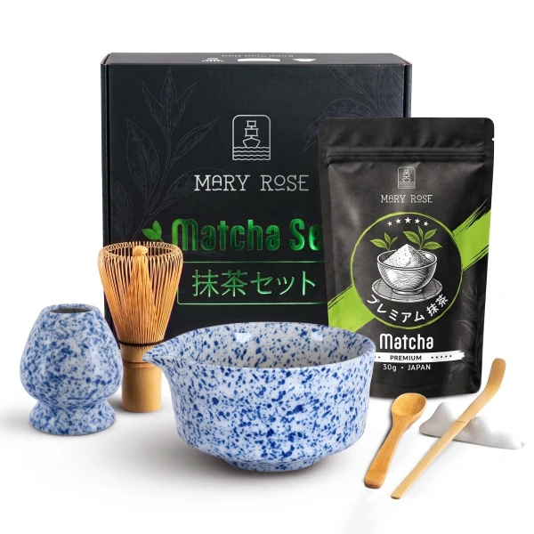 Lahjasetti: japanilaista premium-matchaa + matchawan + bambutarvikkeet