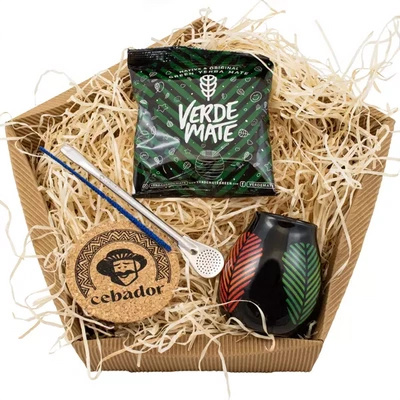 Lahjasetti Yerba Mate: Verde Mate Frutos Tropicales 50g + Balebassi + Bombilla