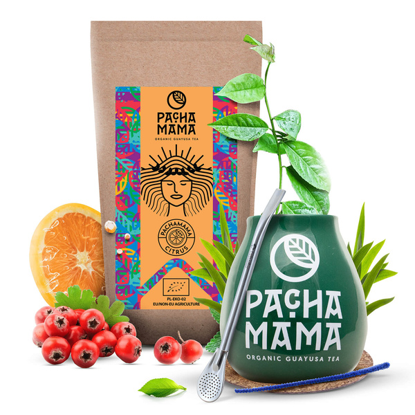 Setti Guayusa Pachamama Citrus 100g + Kalebassi + Bombilla