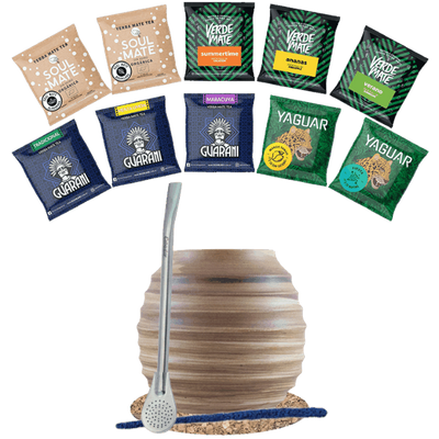 Yerba Mate setti 10x50g Calabash + Bombilla