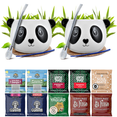 Yerba Mate setti KAHDELLE Calabash Bombilla