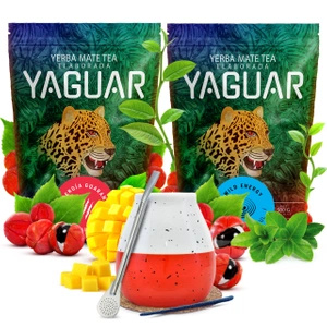 Yerba Mate Setti Yaguar 2x500g + Kalebassi + Bombilla