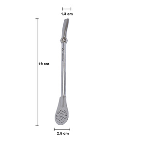 Bombilla LIZA hopeisella sormuksella
