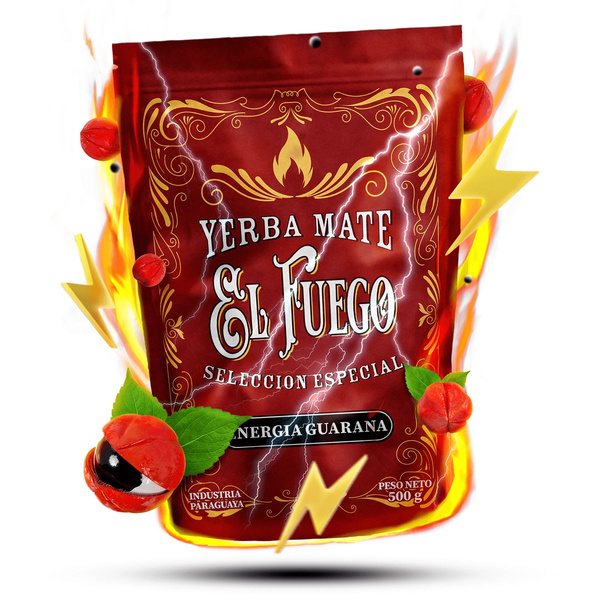 Yerba Mate Setti El Fuego 500g 0,5kg Yerbomos XL + Kalebassi + Bombilla