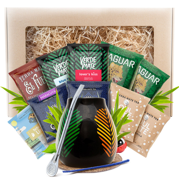 Yerba Mate lahjasetti 10x50g 500g Calabash + Bombilla