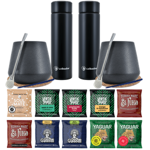 Yerba Mate Thermos Bombilla setti kahdelle 500g