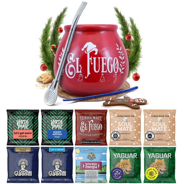 Yerba Mate Talvi-setti 10x50g Calabash + Bombilla