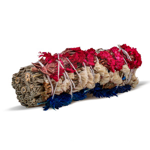 Valkoinen salvia kukkien kanssa - suitsuke 20-30g (nippu)