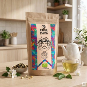 Setti Guayusa Pachamama Jazmín 100g + Kalebassi + Bombilla