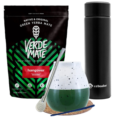 Yerba Verde Mate Hangover setti 500g + termosmuki