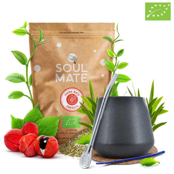 STARTER KIT YERBA MATE BOMBILLA CALABASH 500g