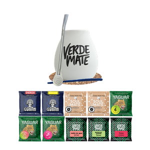 Setti Yerba Mate Vihreä 500g Gourd Bombilla 10x50g