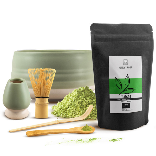 PREMIUM Matcha teen valmistussarja: 30g + tarvikkeet