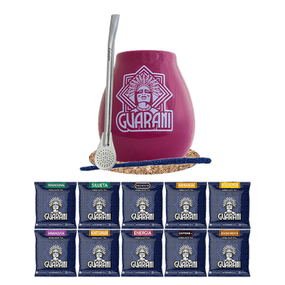 Yerba Mate setti 10x50g Calabash + Bombilla