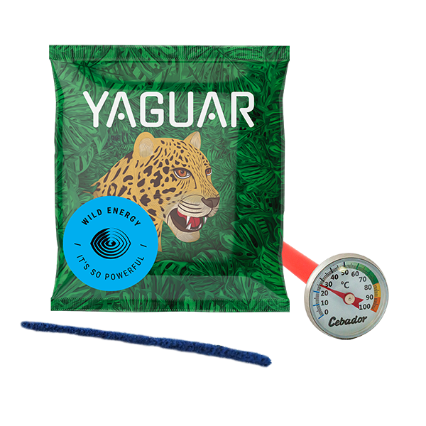 Lämpömittari + Yerba Mate näyte 50g + puhdistusaine