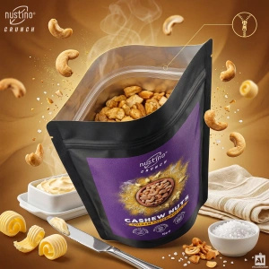 Nustino Crunch – Paahdetut cashewpähkinät – Golden Salted Butter 100 g